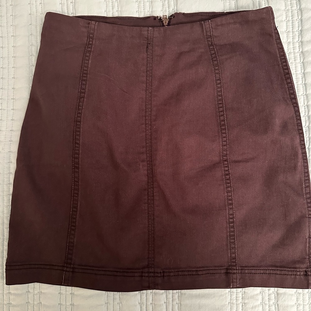 Free people black denim skirt size 12